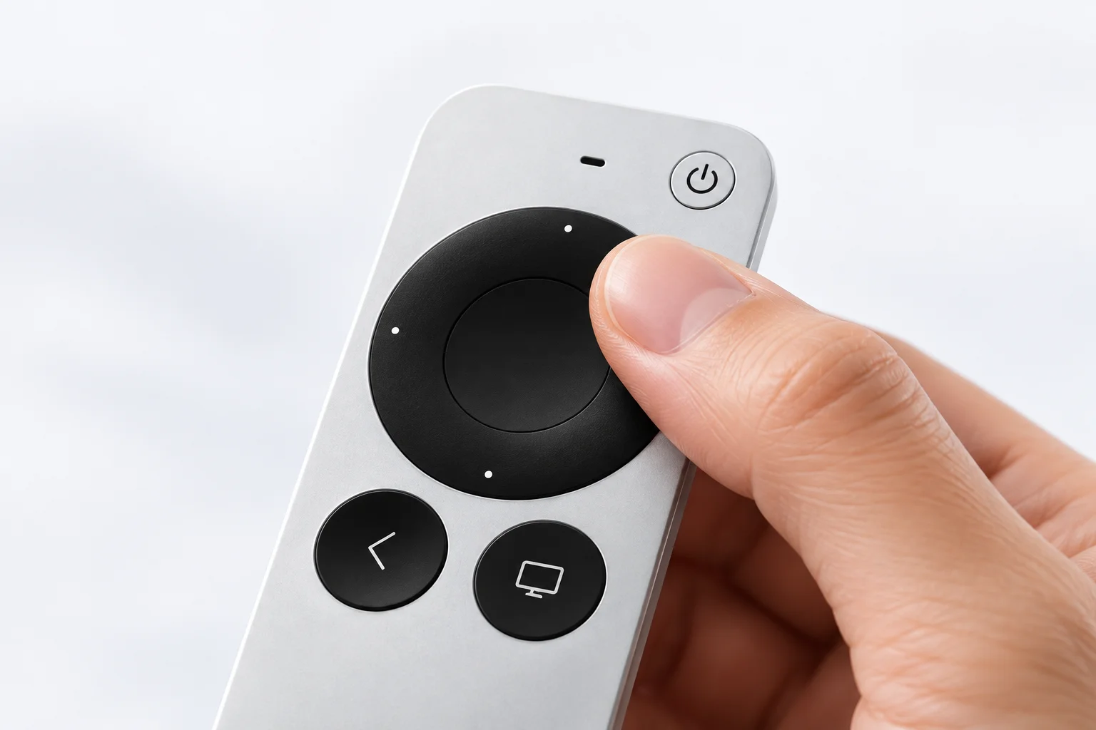 Illustration of a thumb swiping the touch ring