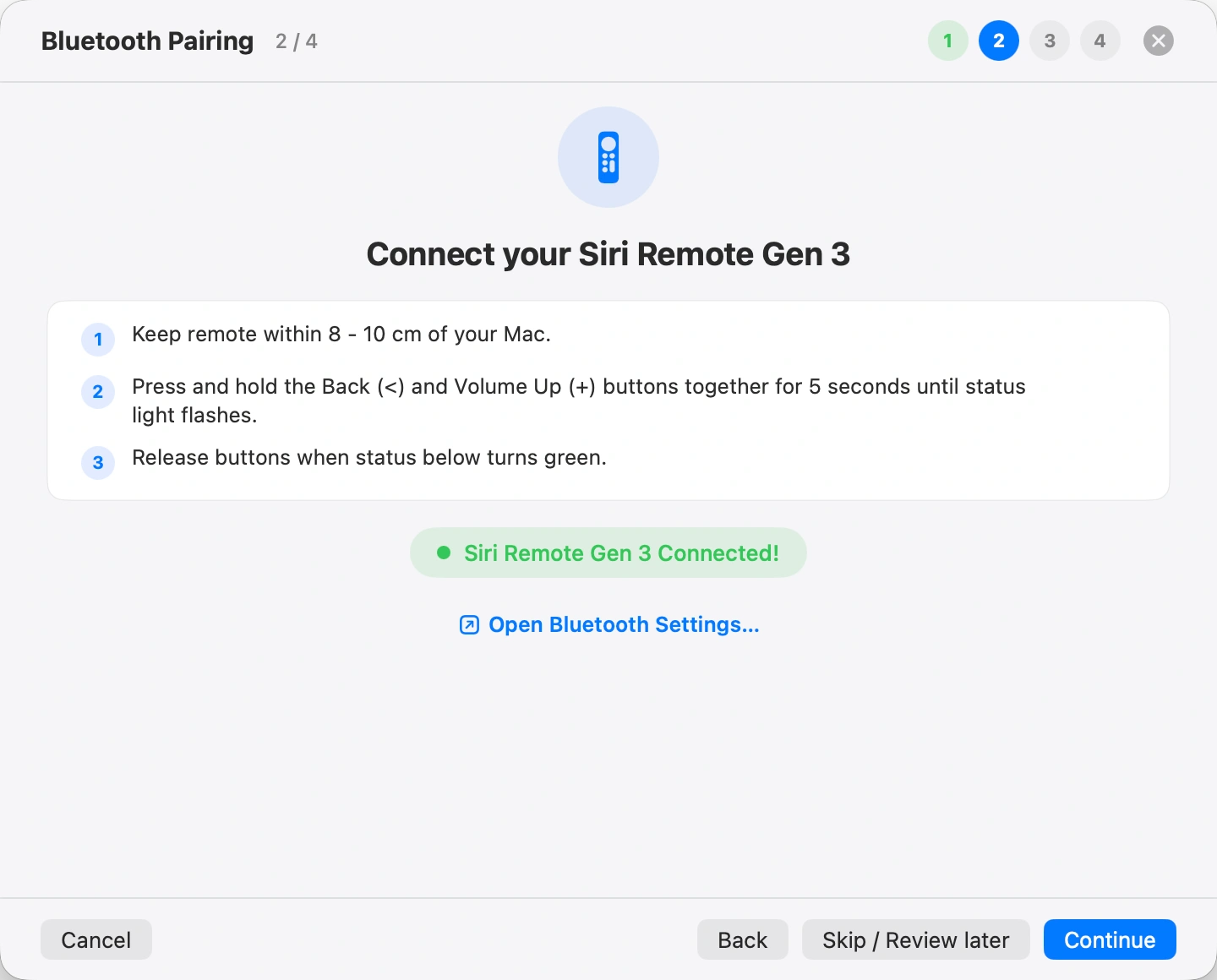2. Bluetooth pairing